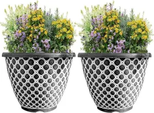 SG Traders Bell Quilt Plant Pots (Pack of 2)