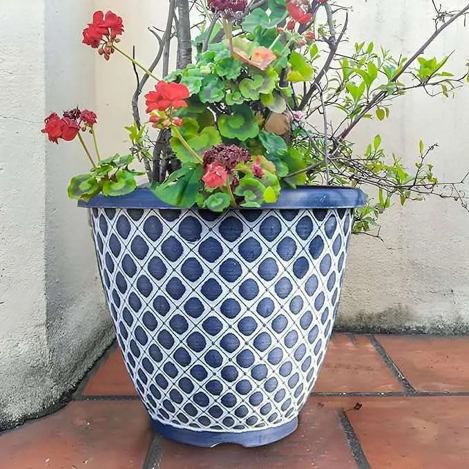 SG Traders Bell Quilt Plant Pots (Pack of 2)