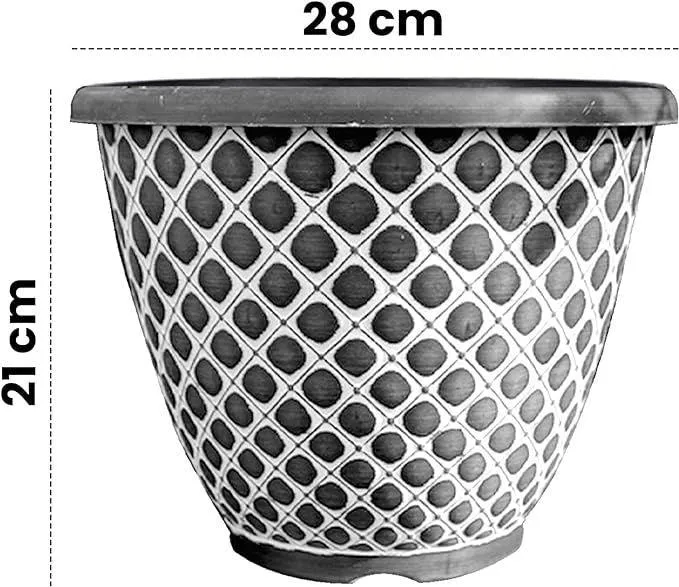 SG Traders Bell Quilt Plant Pots (Pack of 2)