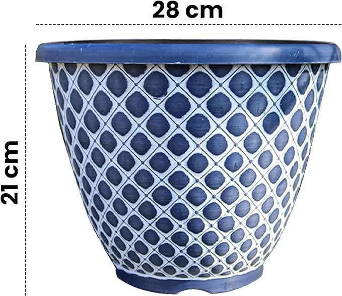 SG Traders Bell Quilt Plant Pots (Pack of 2)
