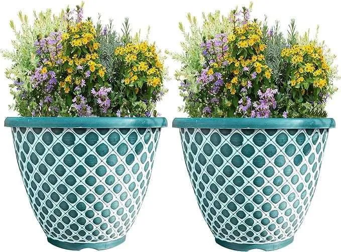 SG Traders Bell Quilt Plant Pots (Pack of 2)