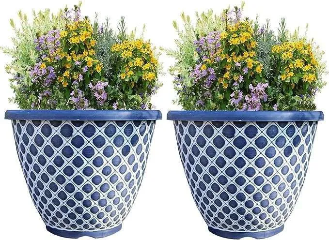 SG Traders Bell Quilt Plant Pots (Pack of 2)