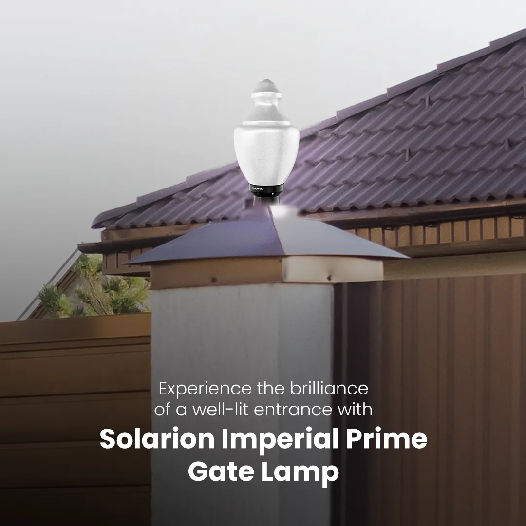 Solarion Imperial Prime Gate Lamp (Plastic with B22 Holder)