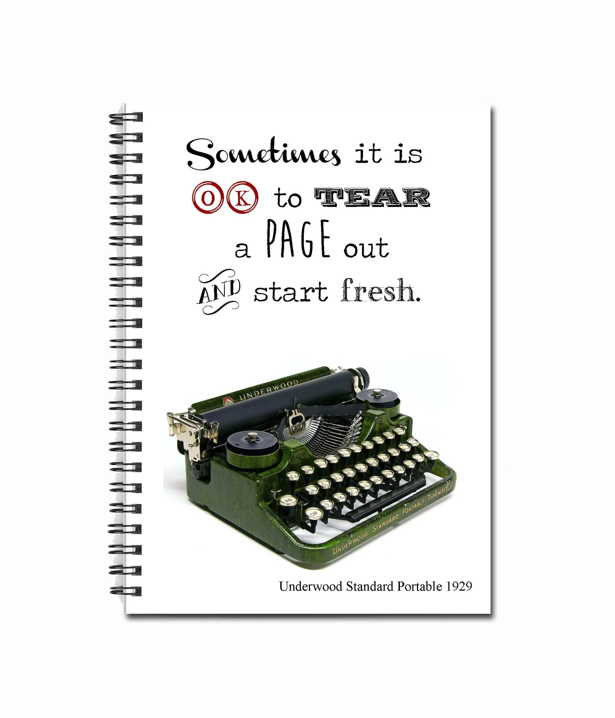 Sometimes it is OK to tear a page out and start fresh 80 Page Note Book