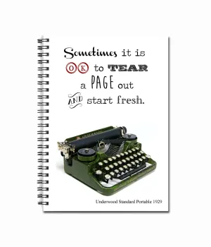 Sometimes it is OK to tear a page out and start fresh 80 Page Note Book
