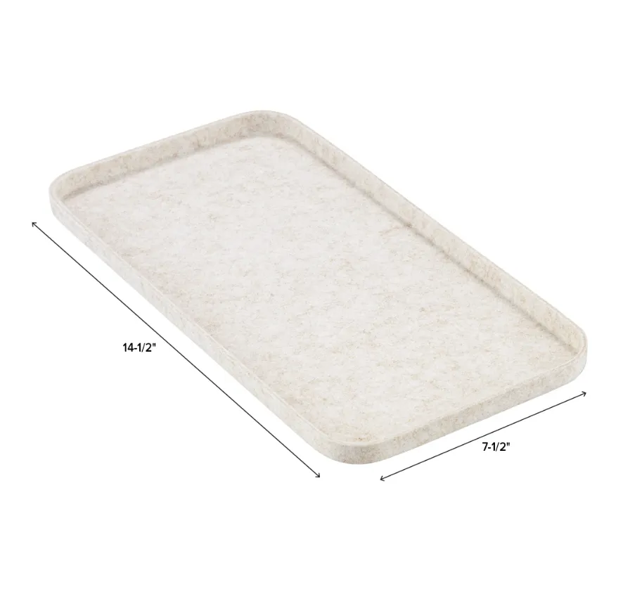 SortJoy Sculpted Long Bin Lid | Tray – Stone