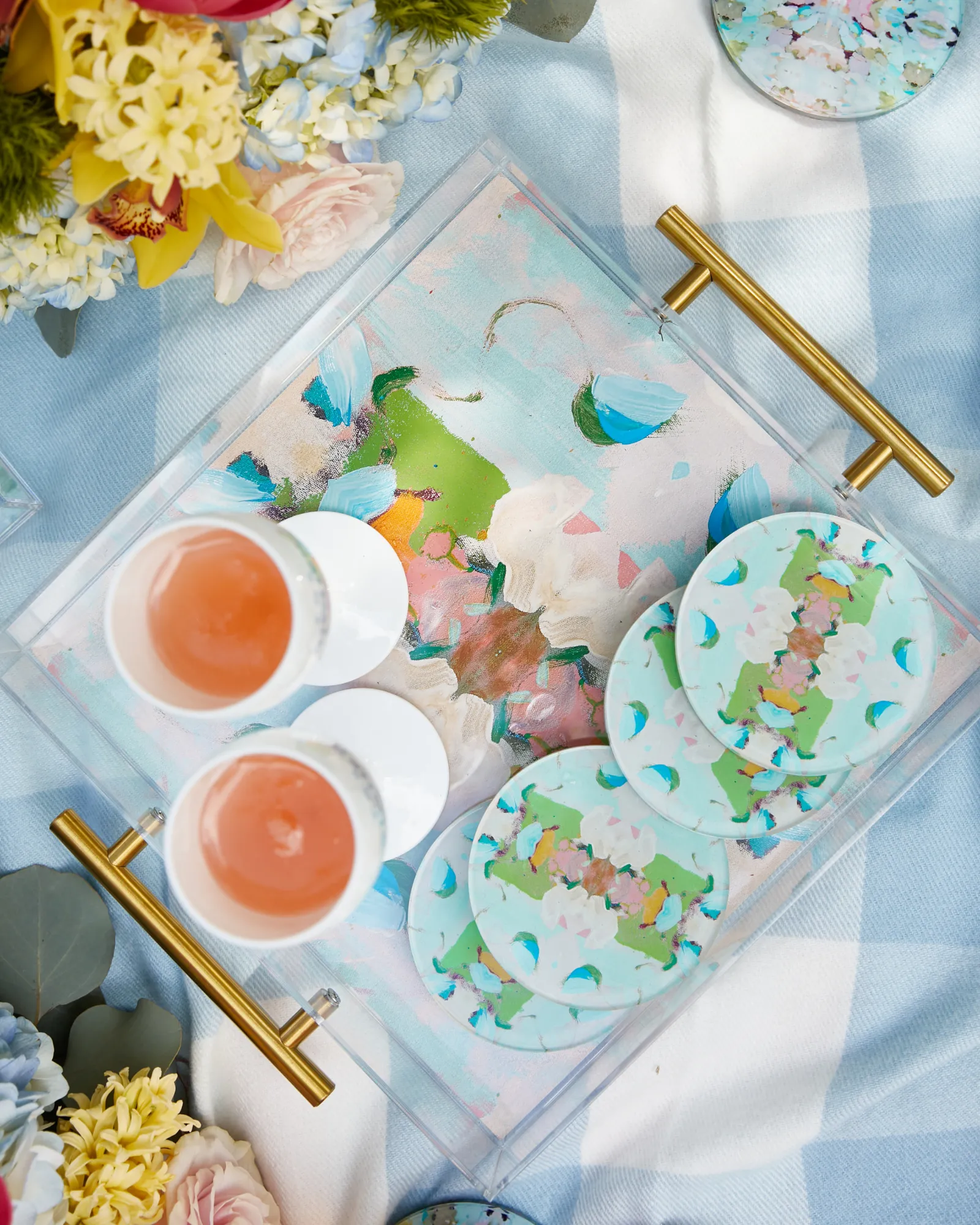 Tart By Taylor - Monets Garden Green Coaster | Laura Park Designs x Tart
