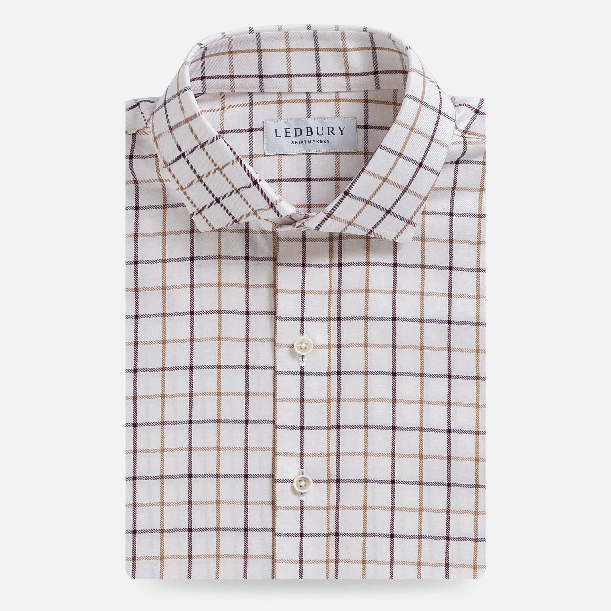 The Eggplant Hastings Windowpane Check Custom Shirt