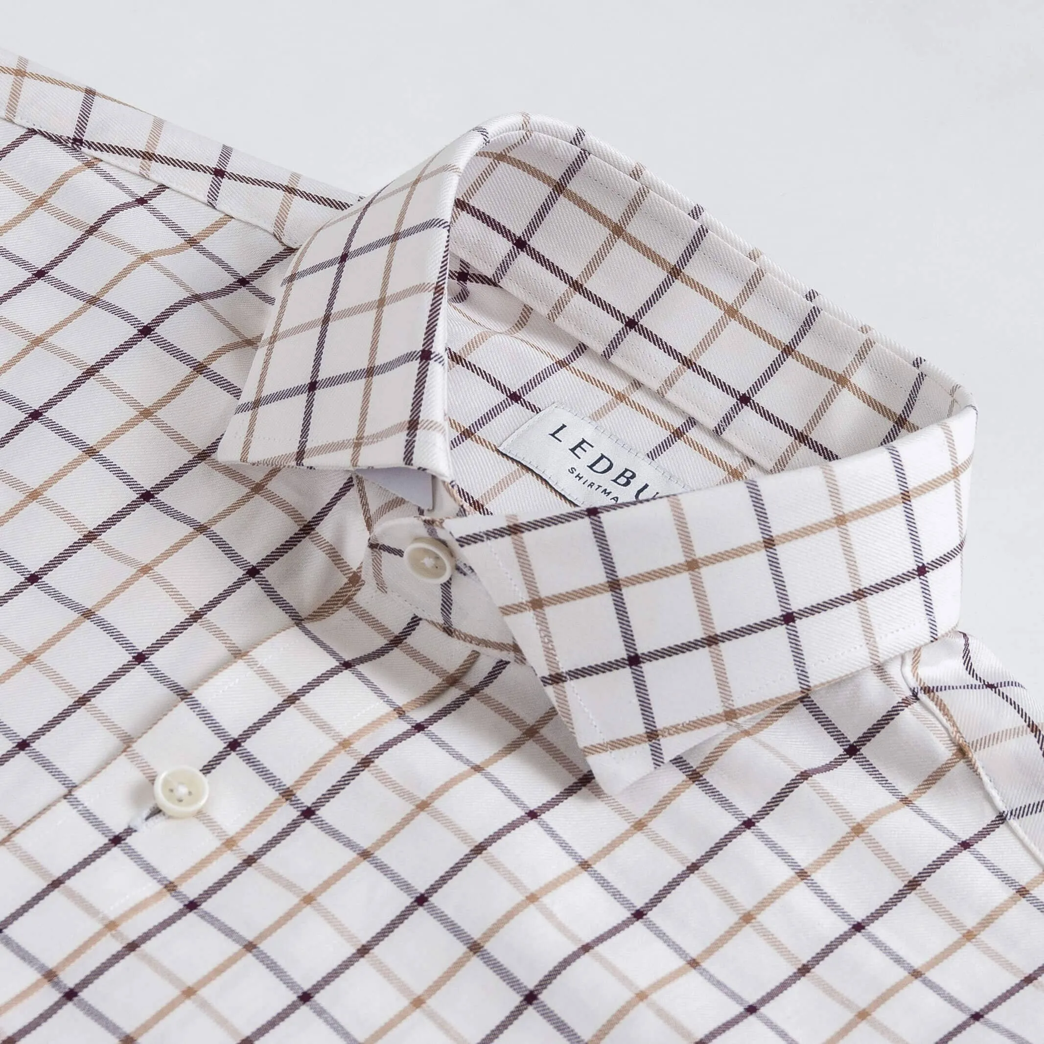 The Eggplant Hastings Windowpane Check Custom Shirt