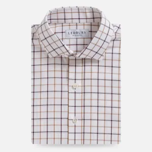 The Eggplant Hastings Windowpane Check Custom Shirt