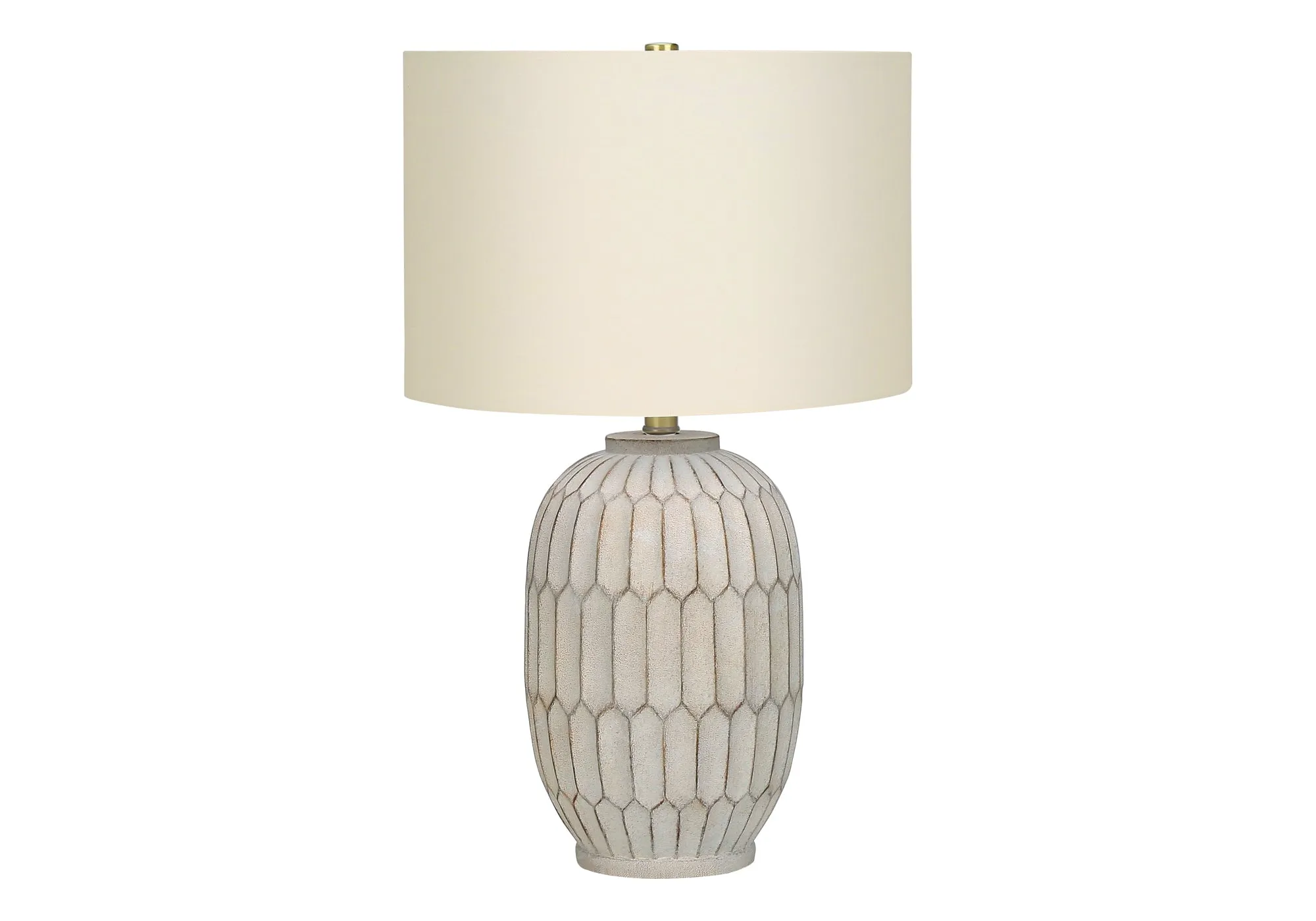 TransiGlow Cream Resin Table Lamp - Illuminate Your Space with Style