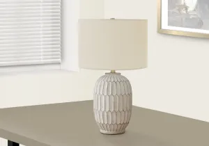 TransiGlow Cream Resin Table Lamp - Illuminate Your Space with Style