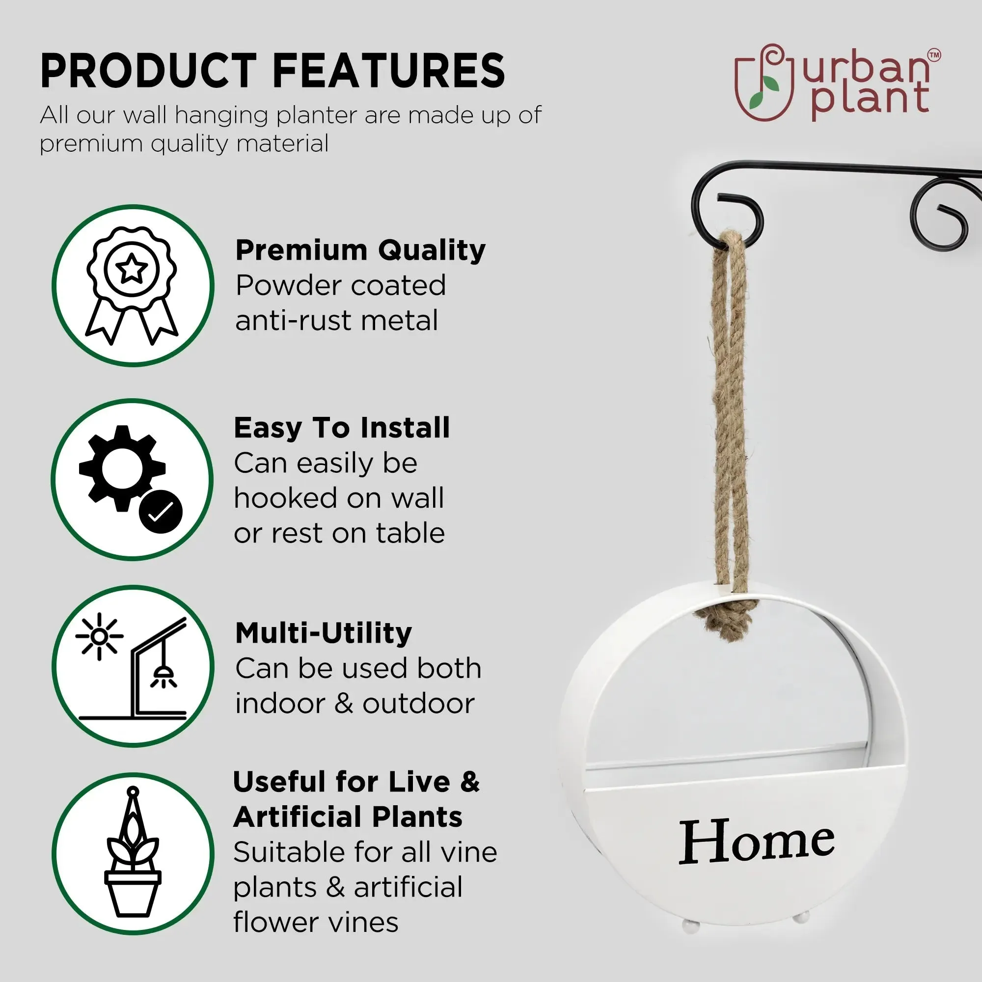 Urbannest Hanging Wall Planter - (Set of 2)