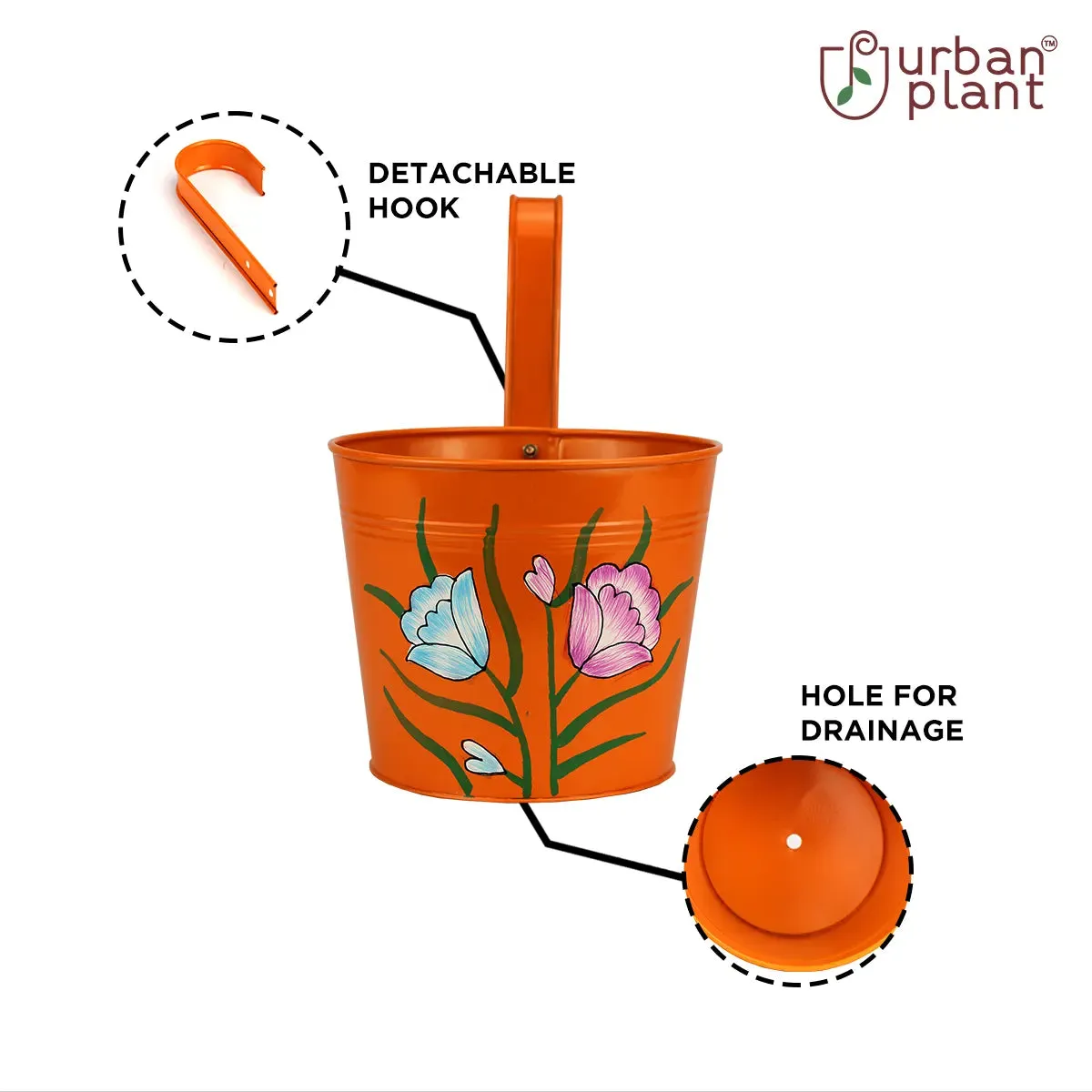 Vibrant Railing Hanging Planters - (Set of 5)