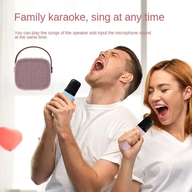 Wireless Bluetooth Portable Audio with Microphone Microphone Karaoke Gadget Speaker Household Portable