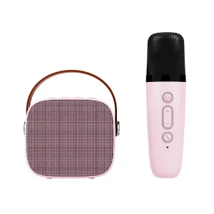 Wireless Bluetooth Portable Audio with Microphone Microphone Karaoke Gadget Speaker Household Portable