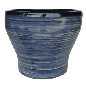Woodlodge 37cm Blue Harvey Glazed Pot